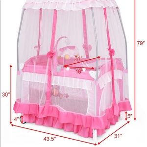 Baby play yard,changing table,musical,and tents